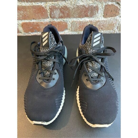 Adidas Alpha Bounce Black/Leopard Athletic Shoes Womens Size 7 CLU 600001 - Picture 8 of 13